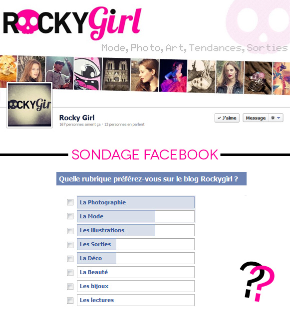 Sondage Rockygirl Facebook