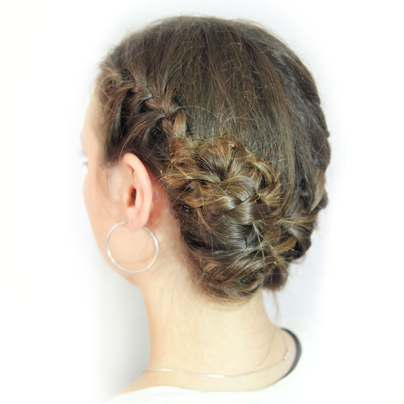 Résultat final tutoriel tresses chignon