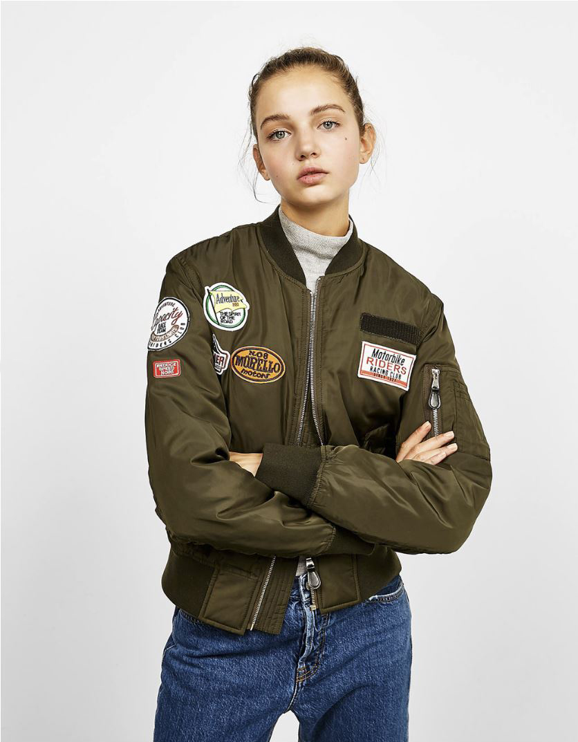 Blouson bomber avec patchs BSK - Manteaux et blousons - Bershka France