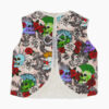 Gilet punk fourrure blanche