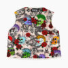 Gilet punk fourrure blanche
