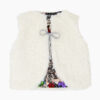 Gilet punk fourrure blanche