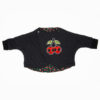 veste cerise brodée rockabilly cousue main 6-12 mois