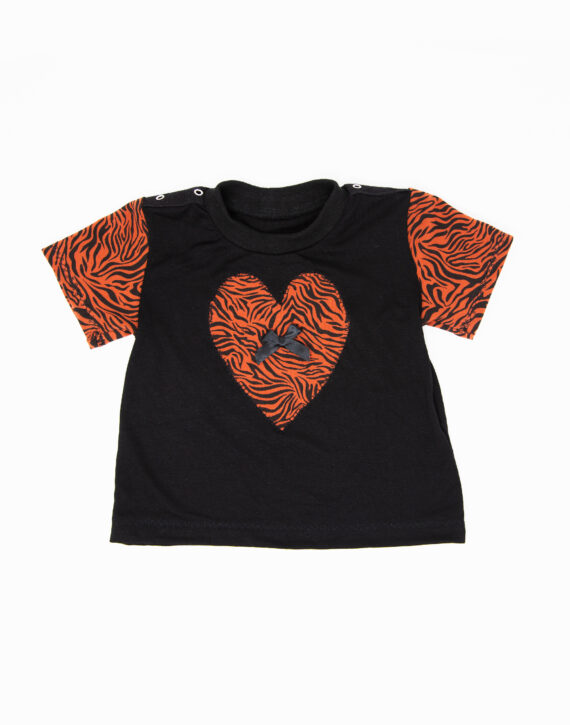 T-shirt cœur tigre 6-12 mois