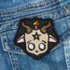 Broche Baphomet en feutrine faite main