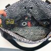 Sac tote bag cousu main taille XL motif motard rock