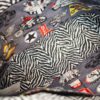 Sac tote bag cousu main taille XL motif motard rock