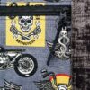 Sac tote bag cousu main taille XL motif motard rock