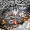 Sac tote bag cousu main taille XL motif motard rock