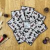 Lot de 7 lingettes lavables cousues main en bambou oeko-tex
