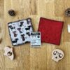Lot de 7 lingettes lavables cousues main en bambou oeko-tex