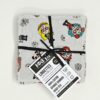Lot de 7 lingettes lavables cousues main en bambou oeko-tex