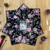 Lingettes lavables fleurs noires en bambou oeko-tex (lot de 7)