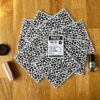 Lot de 7 lingettes lavables cousues main en bambou oeko-tex