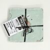 Lot de 7 lingettes lavables cousues main en bambou oeko-tex