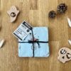 Lot de 7 lingettes lavables cousues main en bambou oeko-tex