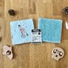 Lot de 7 lingettes lavables cousues main en bambou oeko-tex