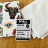 Lot de 7 lingettes lavables cousues main en bambou oeko-tex