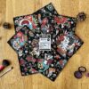 Lot de 7 lingettes lavables cousues main en bambou oeko-tex