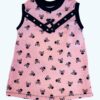 Robe sans manches cousue main motif skull rose