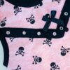 Robe sans manches cousue main motif skull rose