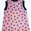 Robe sans manches cousue main motif skull rose