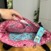 Sac tote bag XL cousu main motif memento mori turquoise
