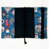 Protège carnet de santé cousu main pour garçon motif garage rock motor skull bleu