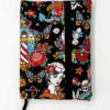 Protège carnet de santé unisexe cousu main motif tatouage old school