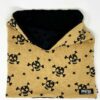 Tour de cou snood enfant cousu main skull moutarde