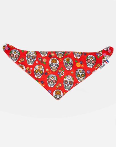 Bavoir bandana cousu main en coton et éponge de bambou Oeko-Tex. Idéal cadeau de naissance.