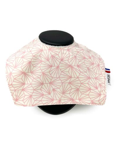Bavoir géométrique rose clair