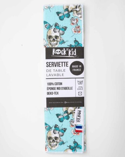 Serviette de table cousue main avec une face en éponge nid d'abeille 100% coton, éco-responsable