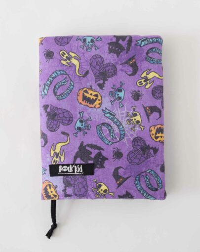 Protège carnet de santé violet Halloween spooky, cousu main