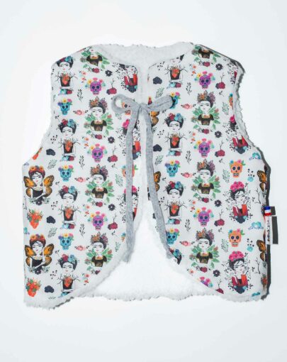 Gilet reversible pour bébé taille 6-18 mois motif frida