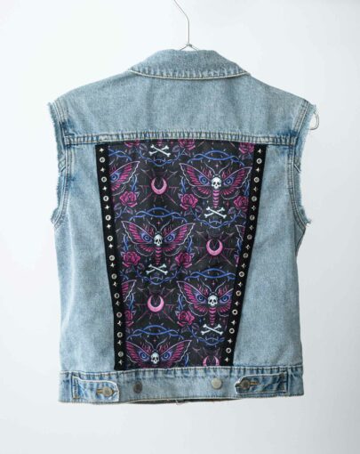 Veste custom Papillon de nuit