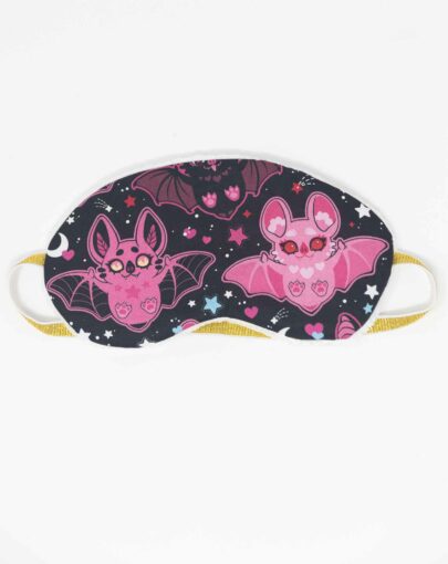 masque de nuit cousu main chauve souris