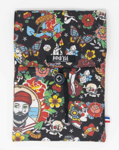 pochette à livre grand format, cousue main