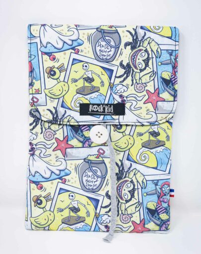 Pochette à livre broché, pochette livre de grande taille, cousu main.