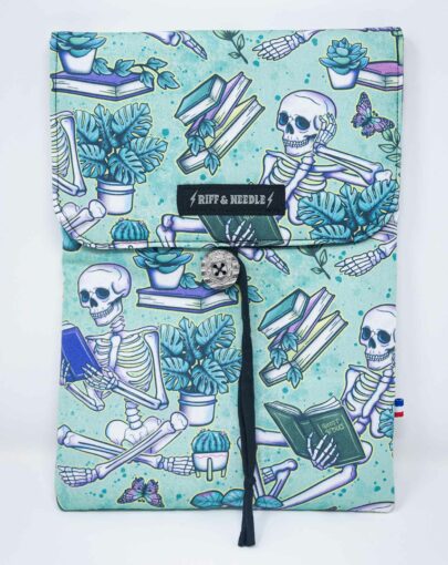 Pochette à livre broché, pochette livre de grande taille, cousu main.