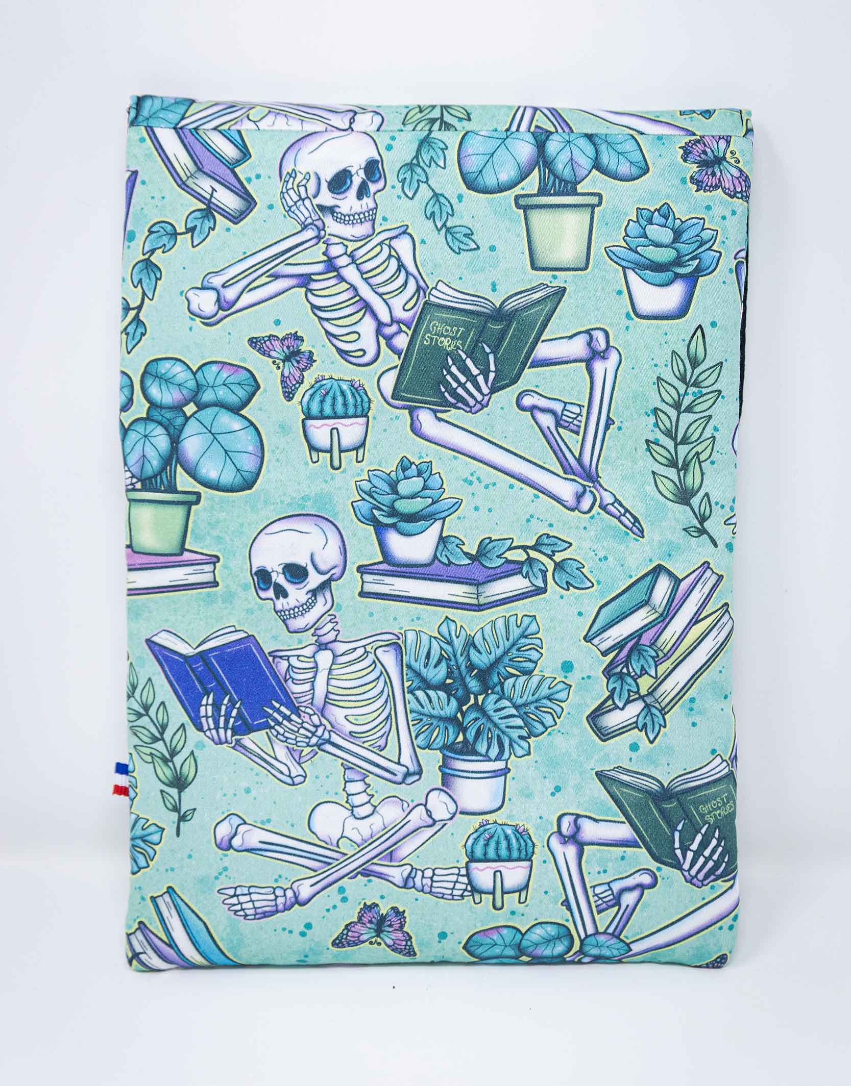 Pochette à livre grand format Skull books