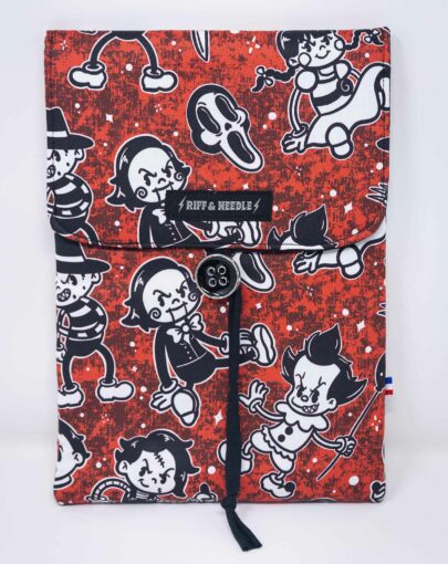 Pochette à livre broché, pochette livre de grande taille, cousu main.