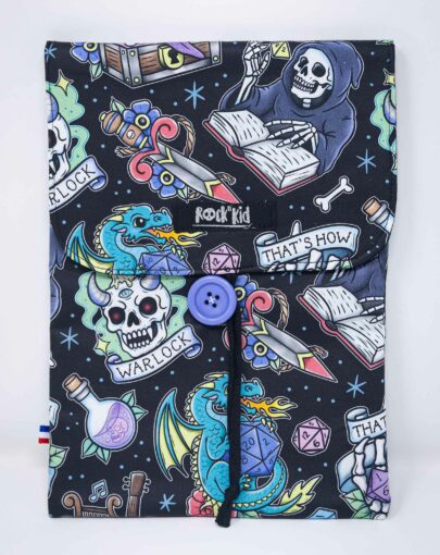 Pochette à livre broché, pochette livre de grande taille, cousu main.