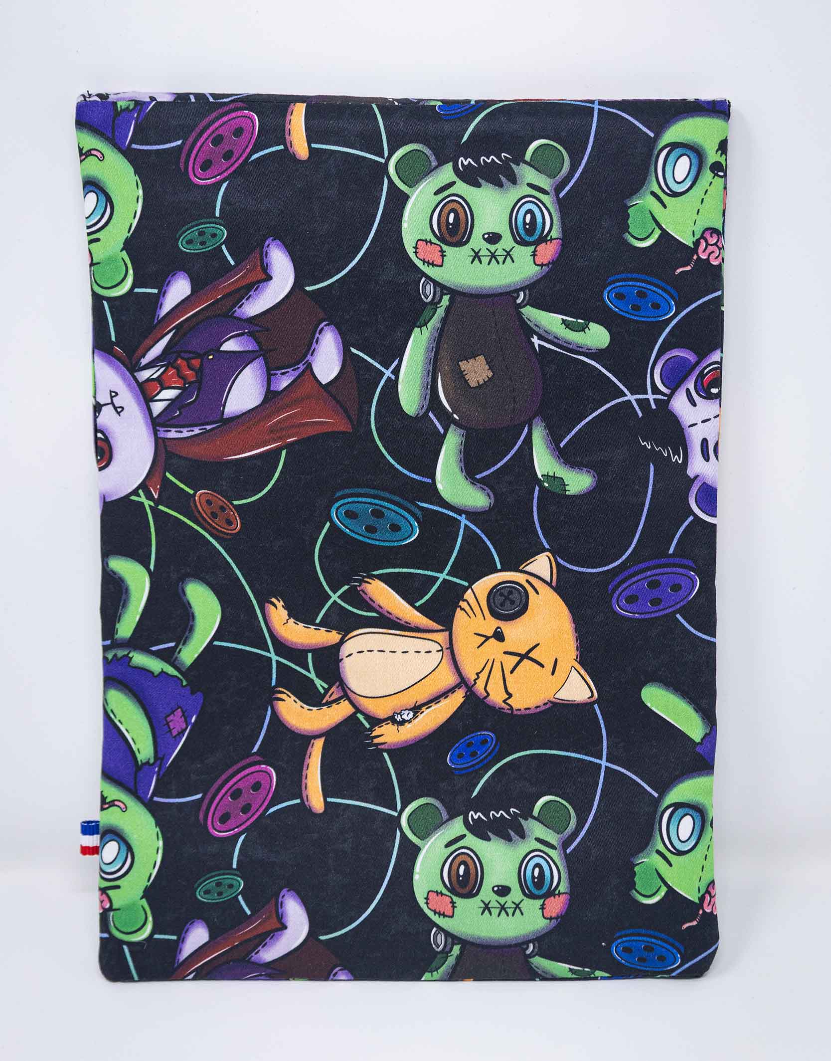 Pochette à livre grand format nounours rock