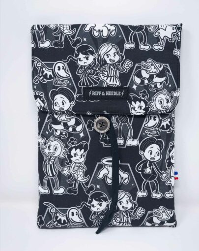 Pochette à livre broché, pochette livre de grande taille, cousu main.