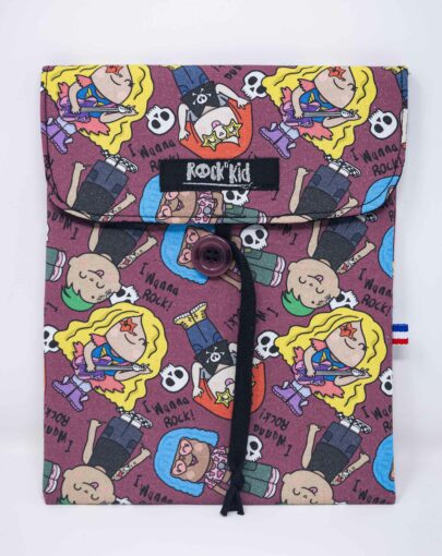 Pochette à livre manga cousue main en France