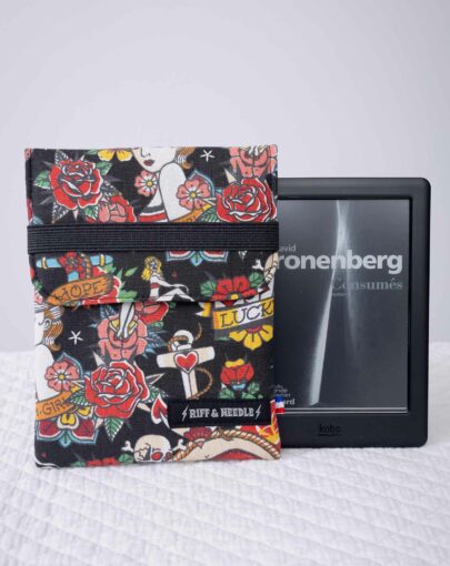 Pochette liseuse cousue main en France